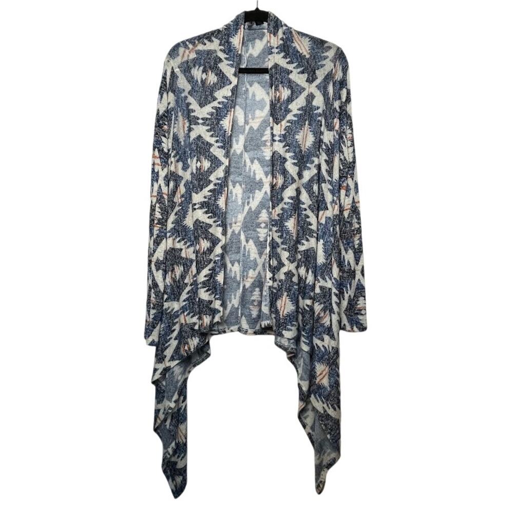 Western Cardigan Womens Size Medium Long Sleeve Open Sweater Boho Knit Top